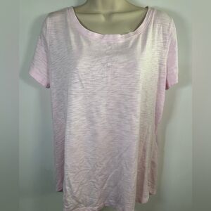 Pink cotton Talbots tee with back neck buttons.  Size medium